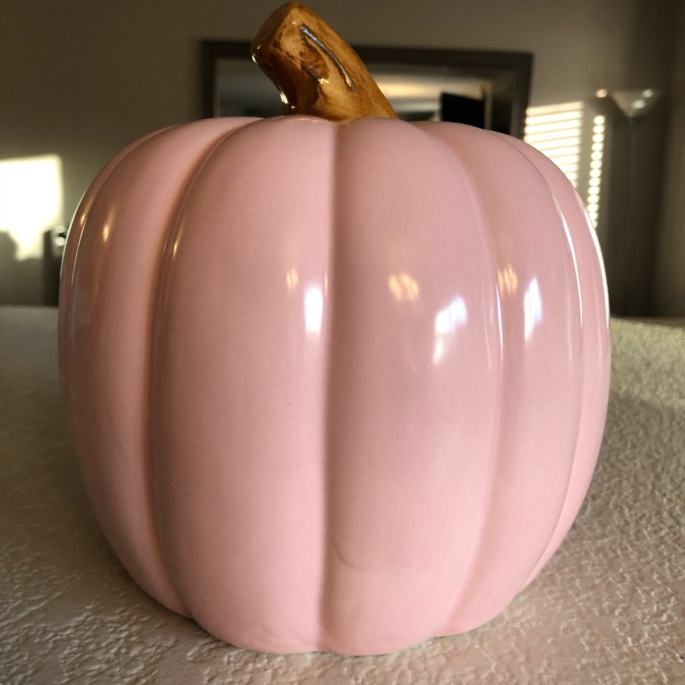 Pink Holiday Ceramic Pumpkin